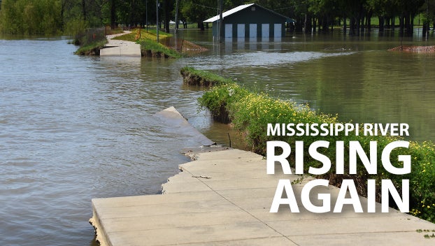 Mississippi River At Natchez Above Flood Stage 78 Days Crest At 57