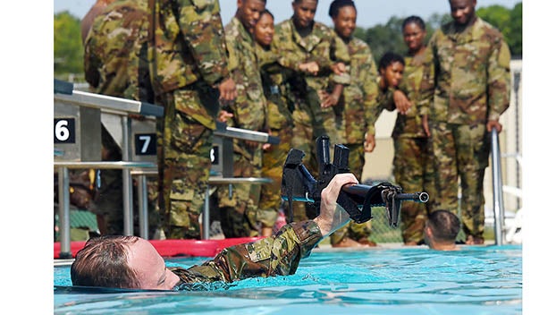 Cadets take combat water survival test at Natchez Aquatics Center ...