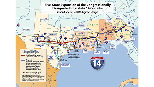 Full Five State Interstate 14 Project Added To Bipartisan