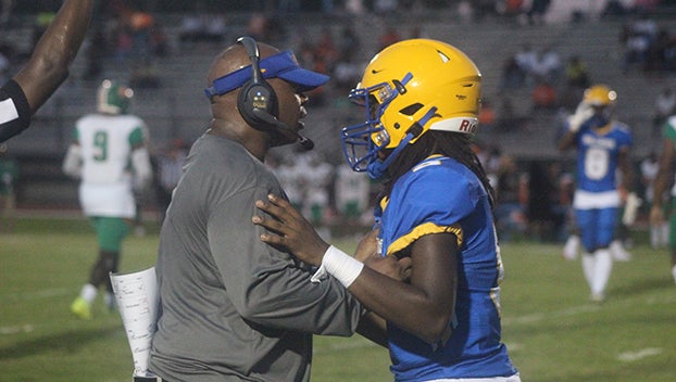 Former Tiger and Current Colt Denbow Visits with CHS Football Program -  Navarro County Gazette