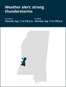 Pea-sized hail forecast with thunderstorms to hit Claiborne County Saturday