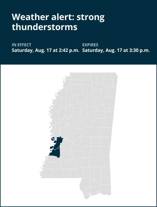 Pea-sized hail forecast with thunderstorms to hit Claiborne County Saturday