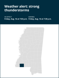 Prepare for pea-sized hail with thunderstorms in Amite County Friday