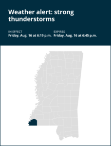 Prepare for pea-sized hail with thunderstorms to hit Wilkinson County Friday