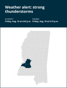 Thunderstorms with marble-sized hail to hit Claiborne County Friday