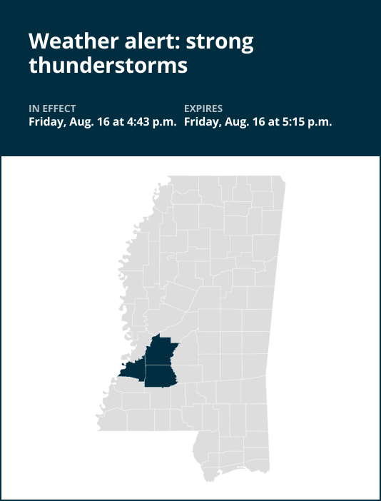 Thunderstorms with marble-sized hail to hit Claiborne County Friday