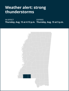 Update: Pea-sized hail anticipated with thunderstorms to hit Amite County Thursday