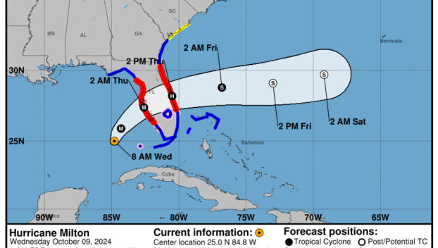 Category 4 Hurricane Milton: Wednesday, Oct 9 update from the National Hurricane Center on latest developments