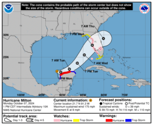 Category 5 Hurricane Milton: Monday, Oct 7 status report from the National Hurricane Center