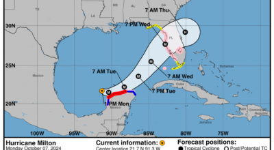 Category 5 Hurricane Milton: Monday, Oct 7 status report from the National Hurricane Center