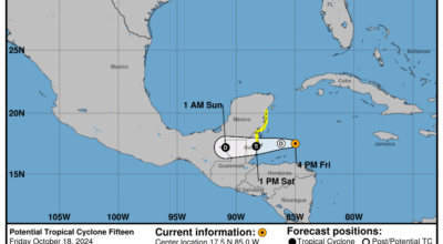 Friday, Oct 18: NHC's update on the Potential Tropical Cyclone