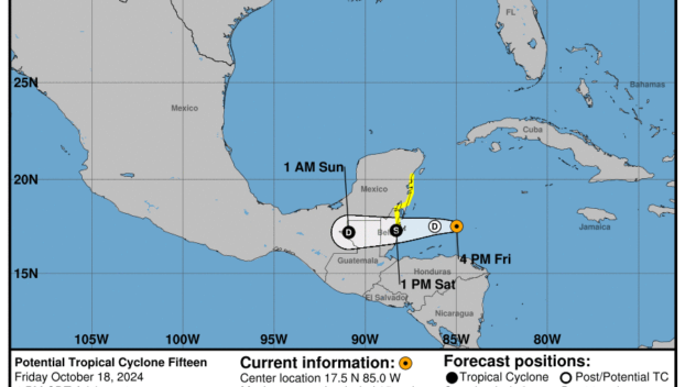 Friday, Oct 18: NHC's update on the Potential Tropical Cyclone