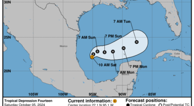 The Tropical Depression: Saturday, Oct 5 status update from the National Hurricane Center