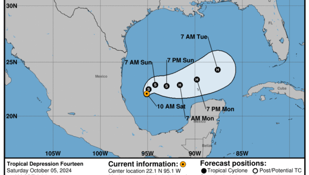 The Tropical Depression: Saturday, Oct 5 status update from the National Hurricane Center