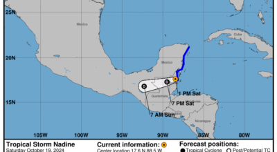 Tropical Storm Nadine: Saturday, Oct 19 update from the National Hurricane Center on latest developments