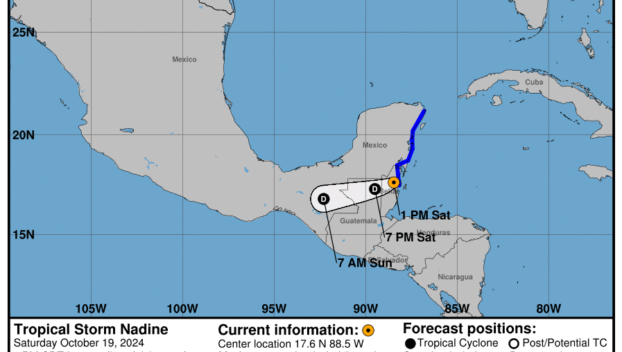 Tropical Storm Nadine: Saturday, Oct 19 update from the National Hurricane Center on latest developments