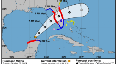 Tuesday, Oct 8 update from the National Hurricane Center: Latest on Category 4 Hurricane Milton