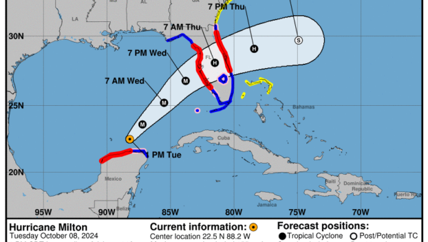 Tuesday, Oct 8 update from the National Hurricane Center: Latest on Category 4 Hurricane Milton