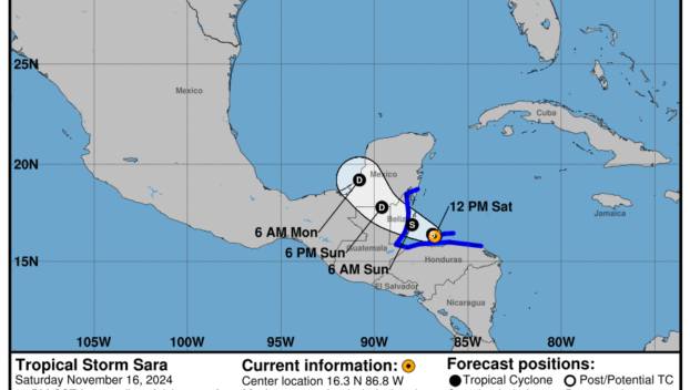 Tropical Storm Sara: Saturday, Nov 16 progress report from the National Hurricane Center