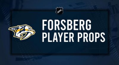 Filip Forsberg Player Prop Bets for the Predators vs. Sharks Game - January 21