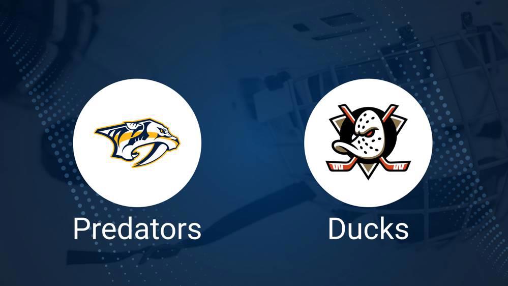 Predators vs. Ducks Injury Report Today - January 25