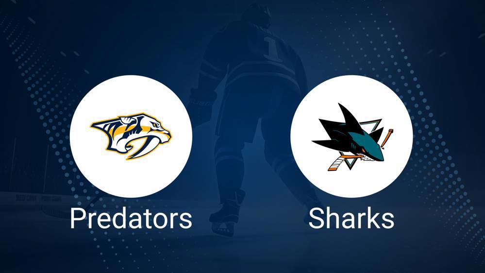 Where to Watch Nashville Predators vs. San Jose Sharks on TV or Streaming Live - January 23